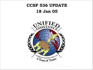 CCSF 536 UPDATE 18 Jan 05