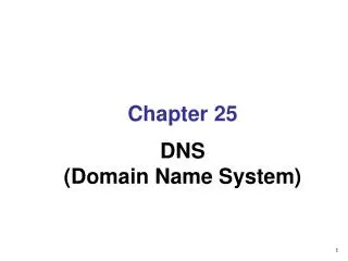 Chapter 25 DNS (Domain Name System)