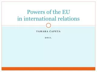 Powers of the EU in international relations