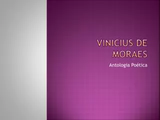 vinicius de moraes