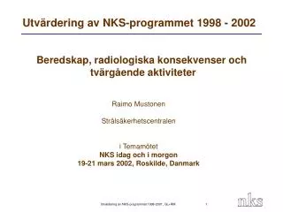 utv rdering av nks programmet 1998 2002