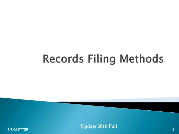records filing methods