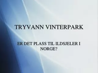 tryvann vinterpark