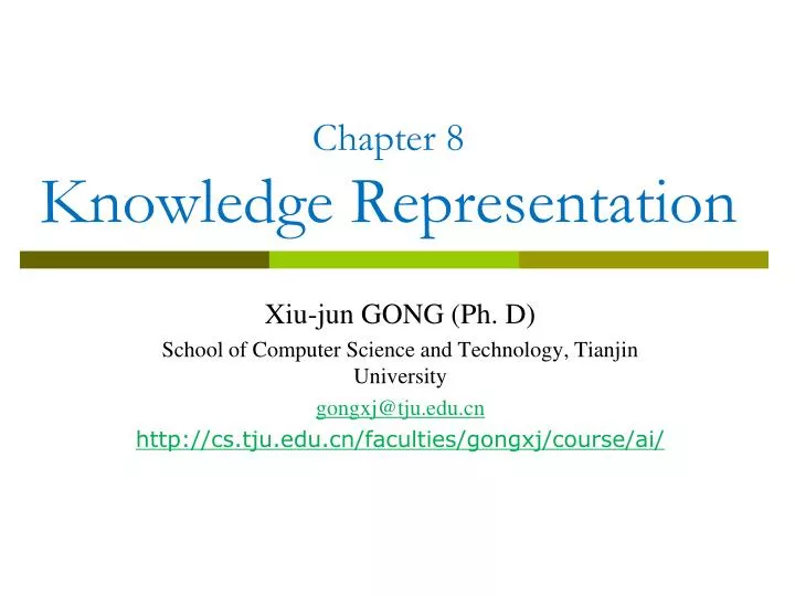 chapter 8 knowledge representation