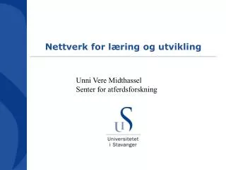 nettverk for l ring og utvikling