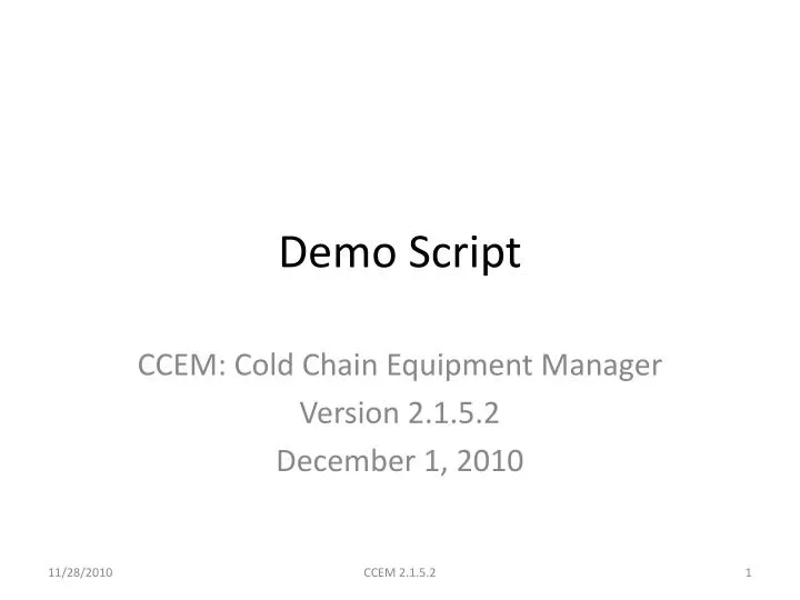 demo script