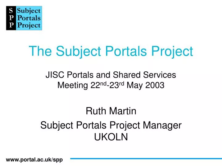 the subject portals project
