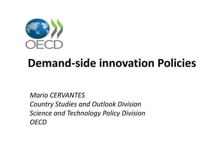 demand side innovation policies