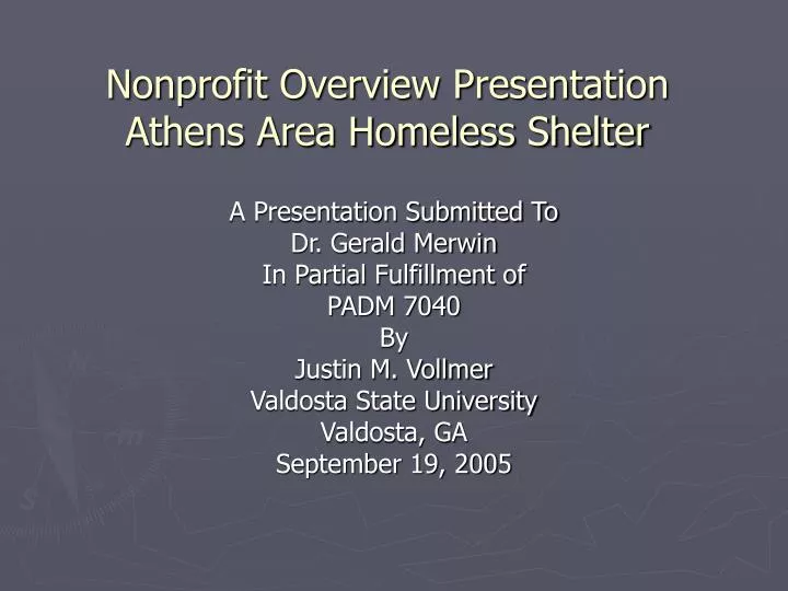 nonprofit overview presentation athens area homeless shelter