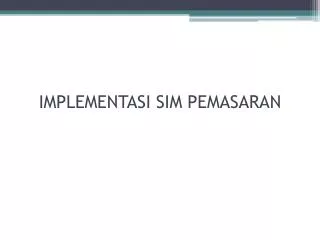 implementasi sim pemasaran