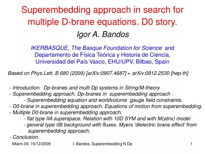 superembedding approach in search for multiple d brane equations d0 story