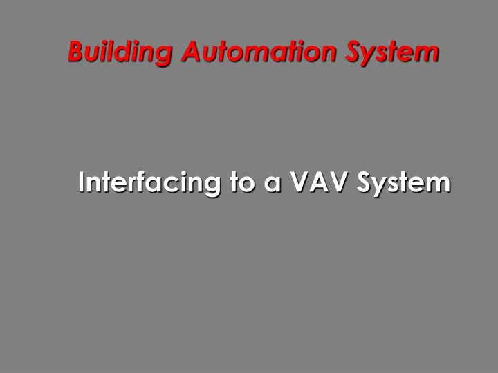 building automation system