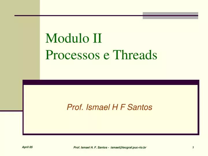 modulo ii processos e threads