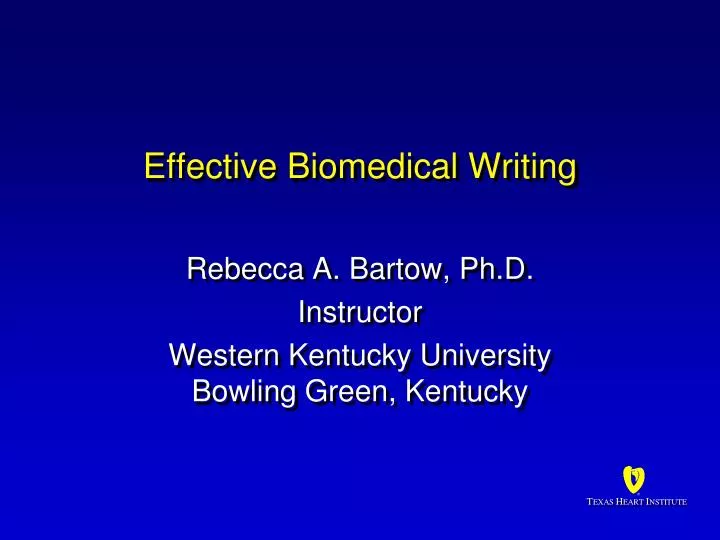 effective biomedical writing