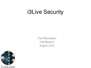 i3Live Security