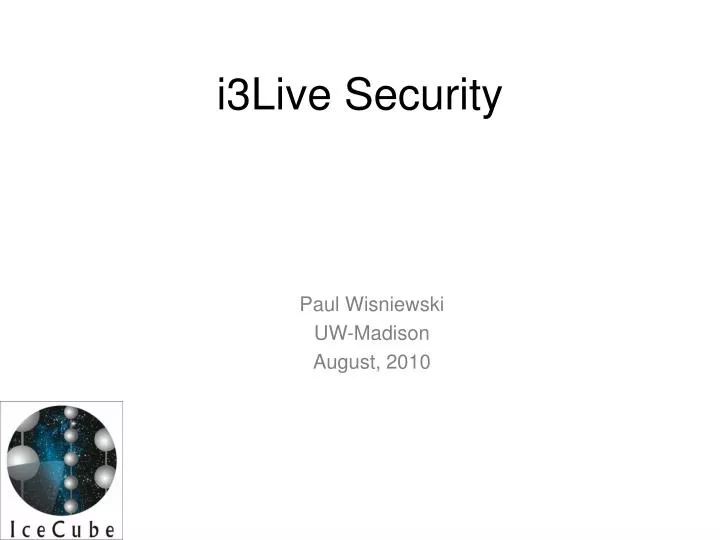 i3live security