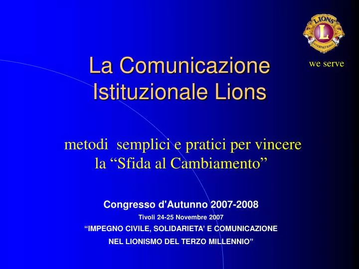 la comunicazione istituzionale lions