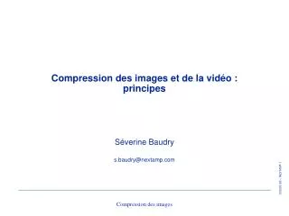compression des images et de la vid o principes