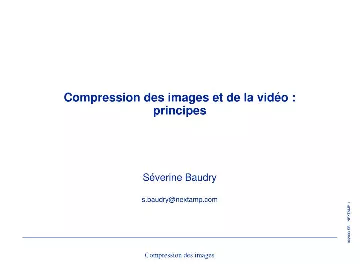 compression des images et de la vid o principes