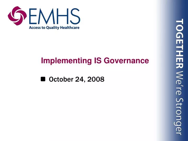 implementing is governance