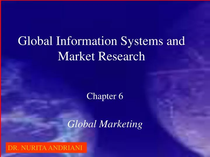 global information systems and market research