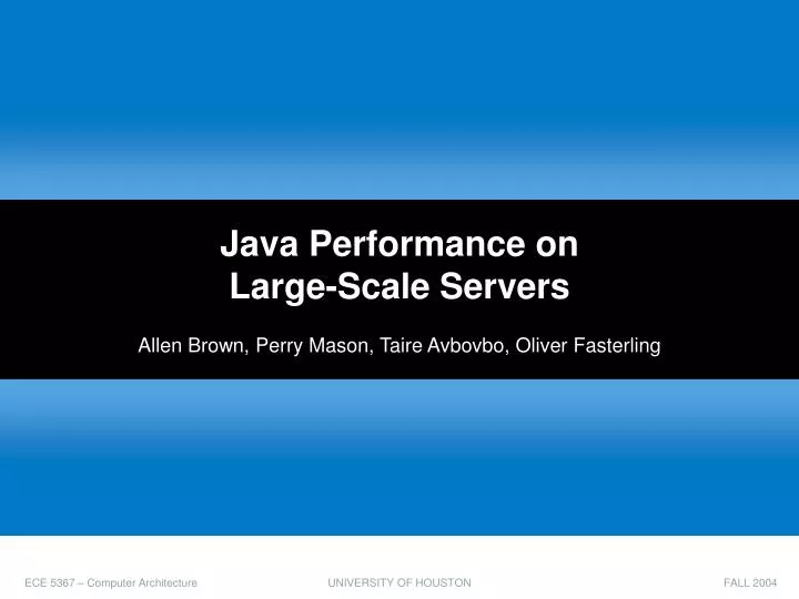 java performance on large scale servers