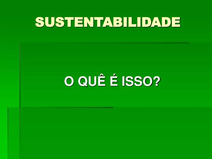 sustentabilidade