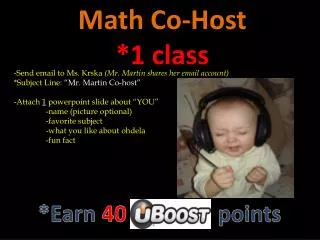 Math Co-Host *1 class