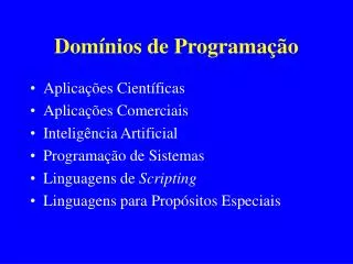 dom nios de programa o