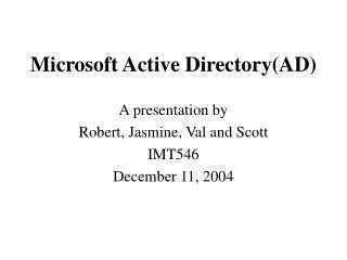 Microsoft Active Directory(AD)