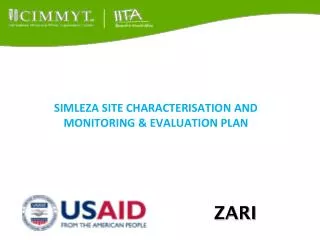 SIMLEZA SITE CHARACTERISATION AND MONITORING &amp; EVALUATION PLAN