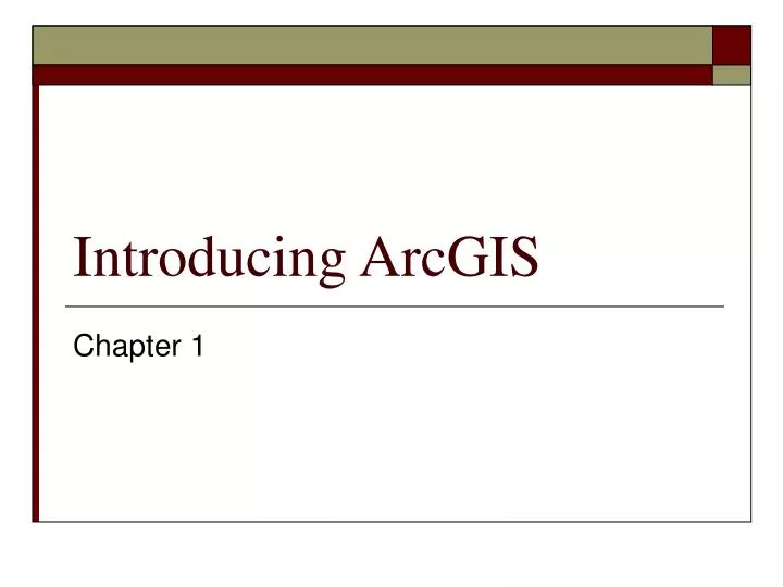 introducing arcgis