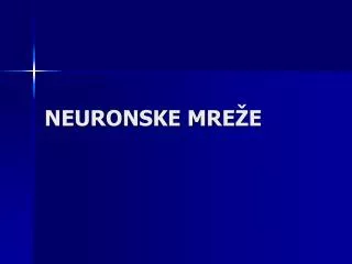 neuronske mre e