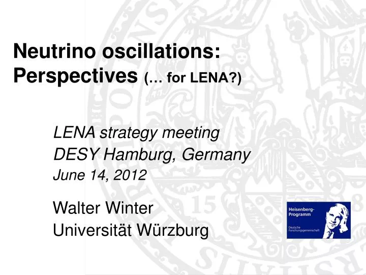 neutrino oscillations perspectives for lena