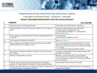 COIMBATORE INDUSTRIAL INFRASTRUCTURE ASSOCIATION (COINDIA)
