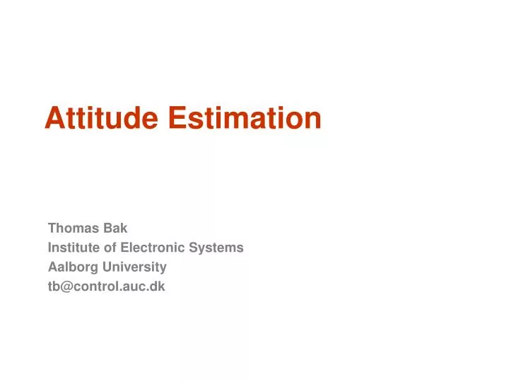attitude estimation
