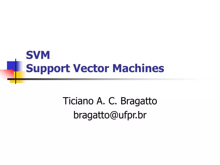 svm support vector machines
