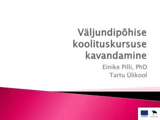 v ljundip hise koolituskursuse kavandamine