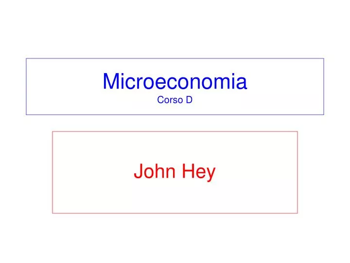 microeconomia corso d