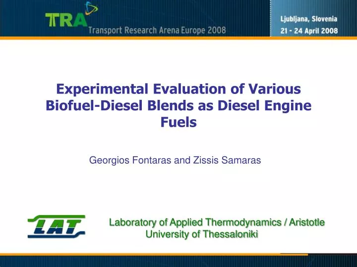 experimental evaluation of various biofuel diesel blends as diesel engine fuels