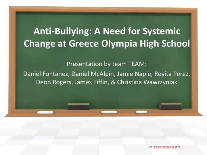 anti bullying a need for systemic change at greece olympia high school