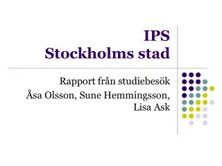ips stockholms stad