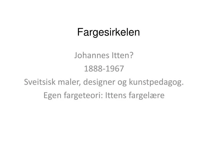 fargesirkelen