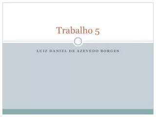 trabalho 5