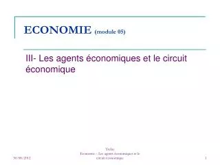economie module 05