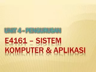 unit 4 pengurusan