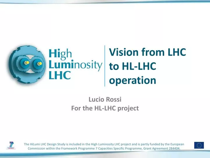 vision from lhc to hl lhc operation