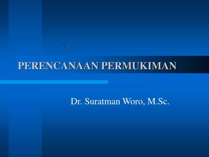 perencanaan permukiman