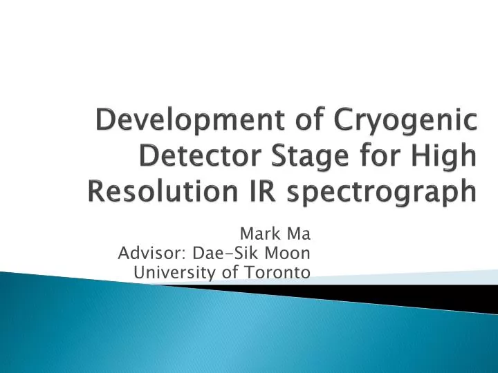development of cryogenic detector stage for high resolution ir spectrograph
