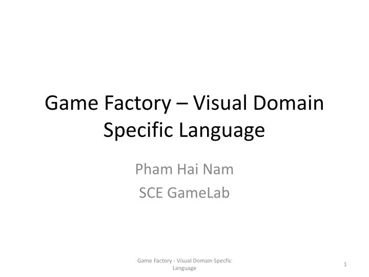 game factory visual domain specific language